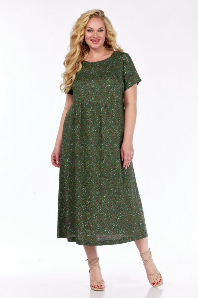 Платье LadyThreeStars 2487 зеленый - фото 1