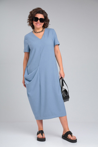 Платье ALEZA 1194 голубой - фото 2