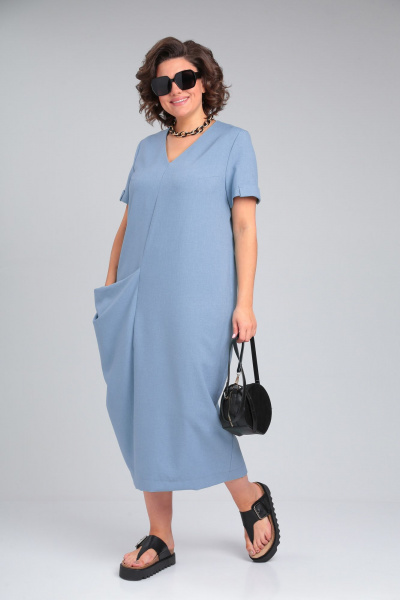 Платье ALEZA 1194 голубой - фото 1