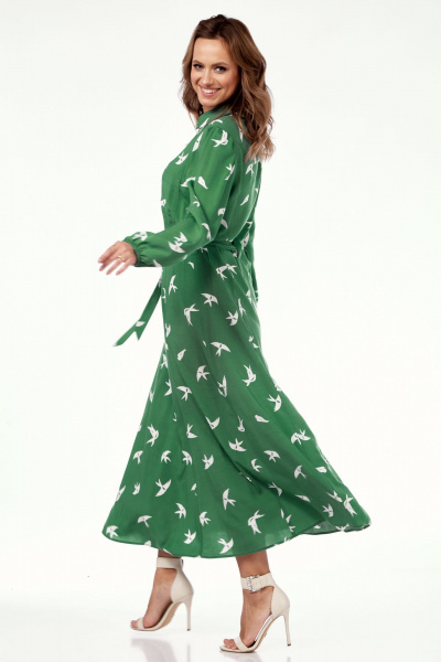 Платье Lady Line 563 зеленый - фото 4