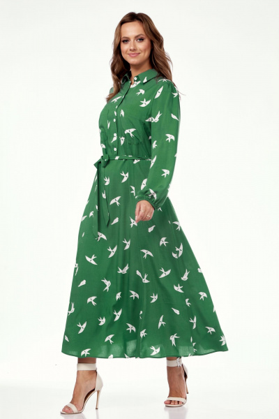 Платье Lady Line 563 зеленый - фото 2