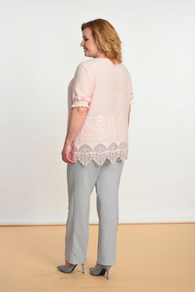 Блуза, брюки Lady Style Classic 1388 песик+серый - фото 2