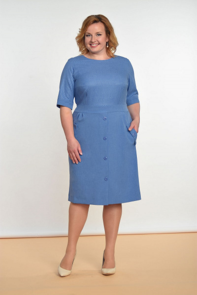 Платье Lady Style Classic 1245 темно-голубой - фото 1