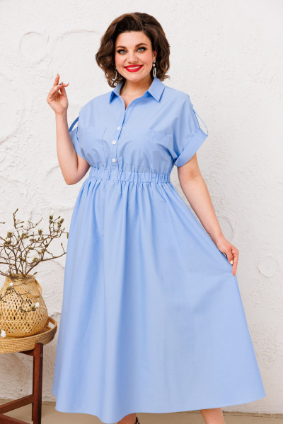 Платье AGATTI 5293 голубой - фото 6