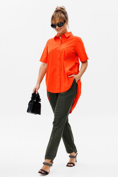 Блуза, брюки Mubliz 176 оранж-хаки - фото 9
