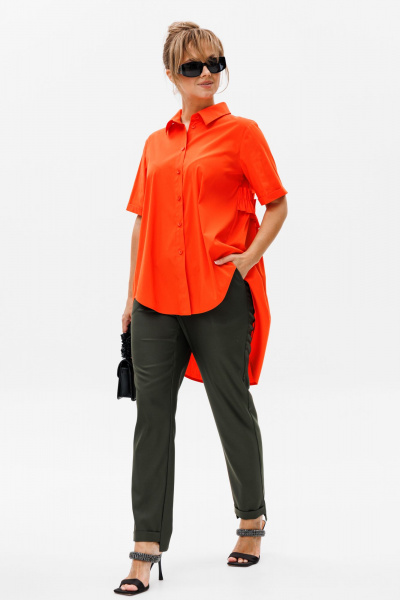 Блуза, брюки Mubliz 176 оранж-хаки - фото 8