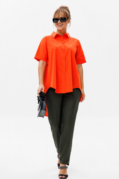 Блуза, брюки Mubliz 176 оранж-хаки - фото 1