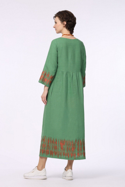 Платье Полинушка 431 зеленый - фото 3