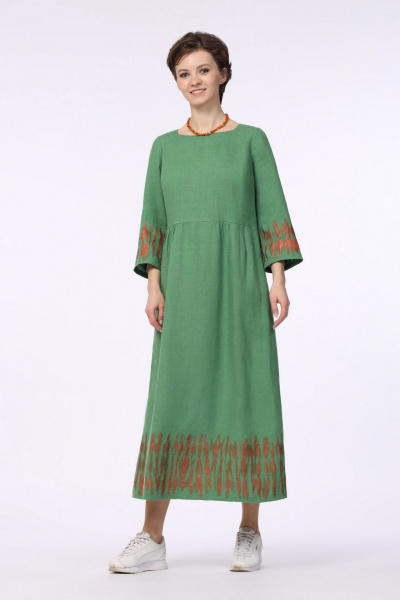 Платье Полинушка 431 зеленый - фото 1