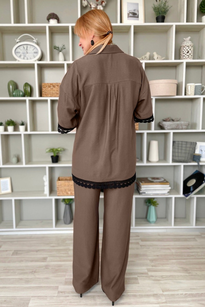 Блуза, брюки Rumoda 2213 коричневый - фото 5