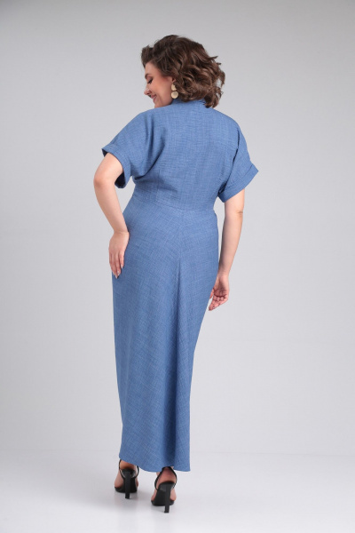 Платье ANASTASIA MAK 1180 синий - фото 5