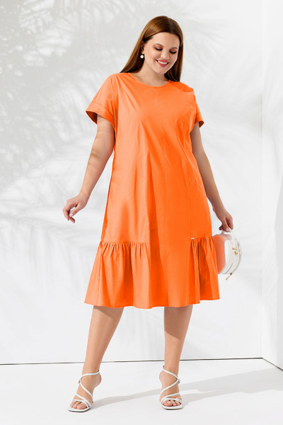 Платье Панда 92480w оранжевый - фото 1