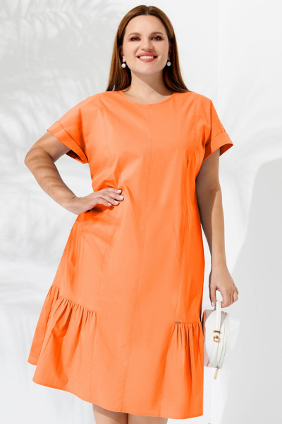 Платье Панда 92480w оранжевый - фото 2