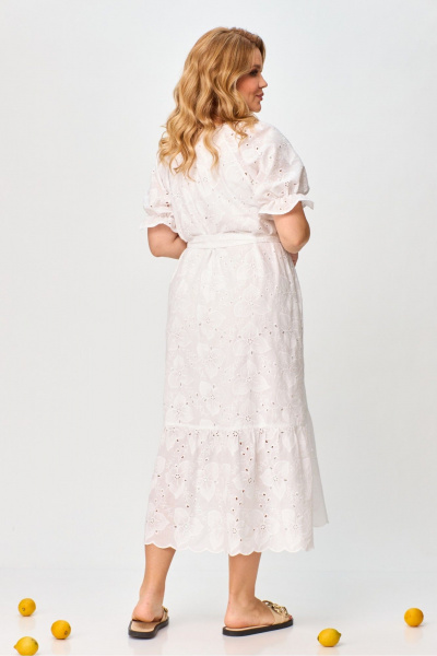 Платье, пояс Laikony L-181 белый - фото 6