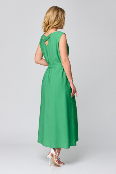 Платье, пояс Laikony L-871 зелень - фото 6