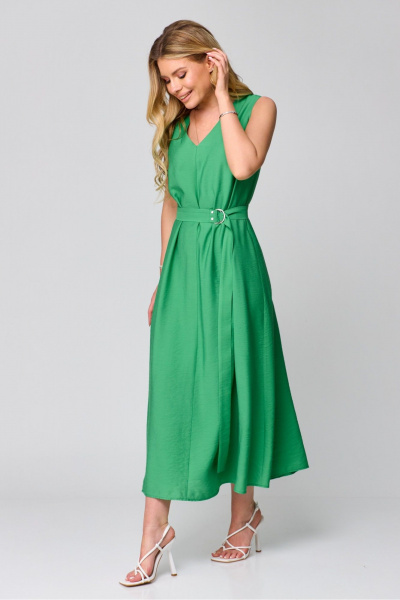 Платье, пояс Laikony L-871 зелень - фото 5