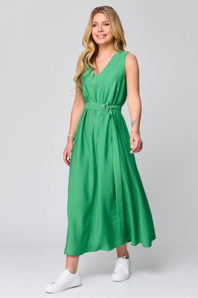 Платье, пояс Laikony L-871 зелень - фото 3
