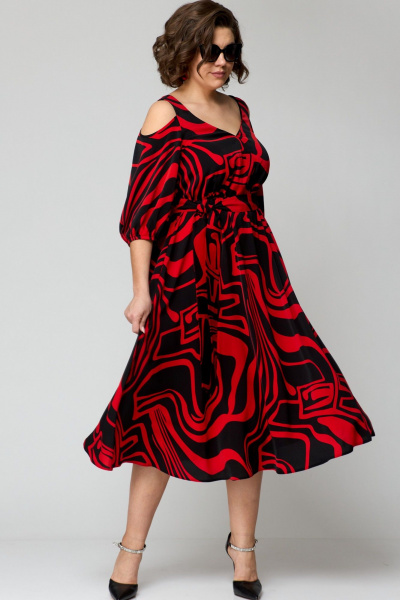 Платье EVA GRANT 7281 красный - фото 8
