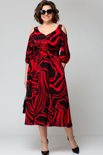 Платье EVA GRANT 7281 красный - фото 1