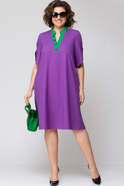 Платье EVA GRANT 7177 фиолетовый - фото 16
