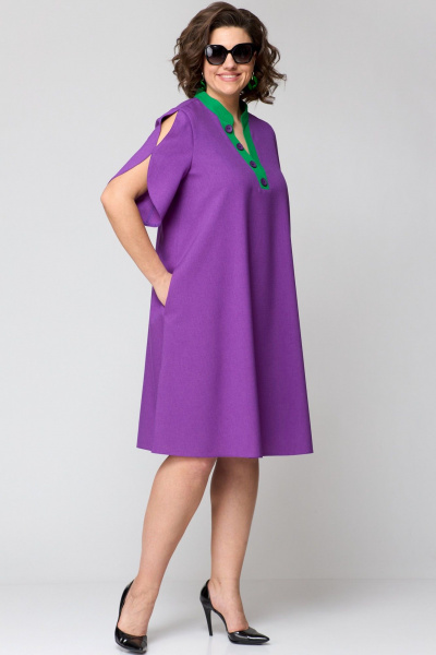 Платье EVA GRANT 7177 фиолетовый - фото 13