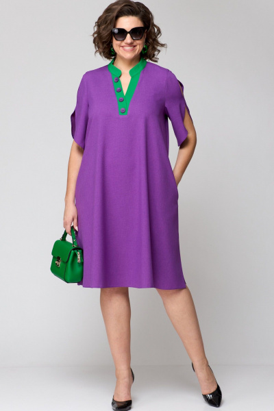 Платье EVA GRANT 7177 фиолетовый - фото 12