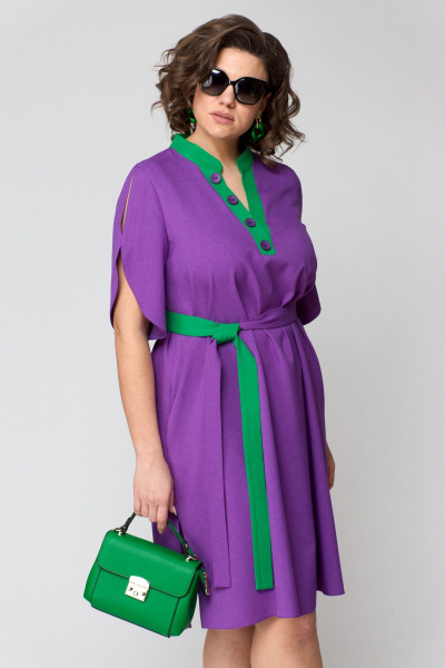 Платье EVA GRANT 7177 фиолетовый - фото 9