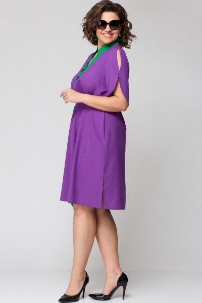 Платье EVA GRANT 7177 фиолетовый - фото 6
