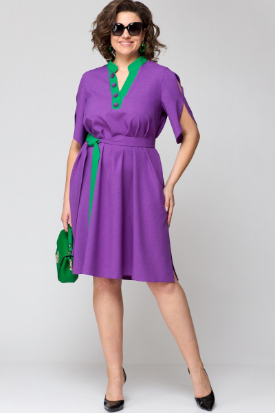 Платье EVA GRANT 7177 фиолетовый - фото 5