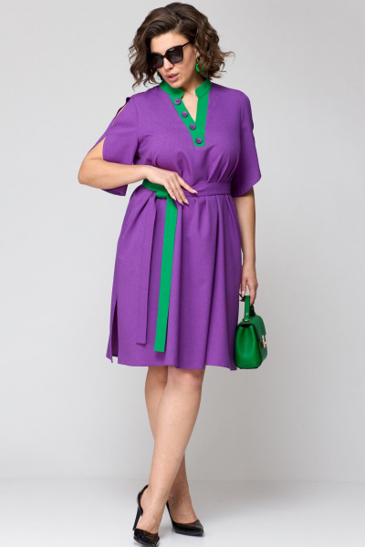 Платье EVA GRANT 7177 фиолетовый - фото 3