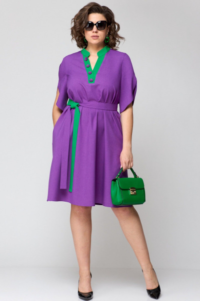 Платье EVA GRANT 7177 фиолетовый - фото 2
