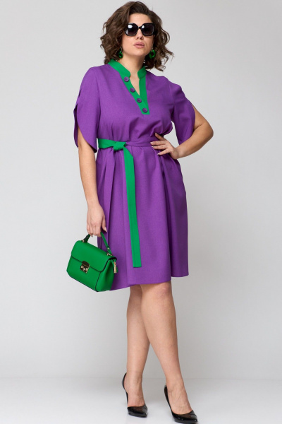 Платье EVA GRANT 7177 фиолетовый - фото 1