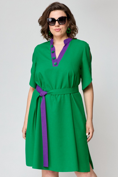 Платье EVA GRANT 7177 зелень - фото 16