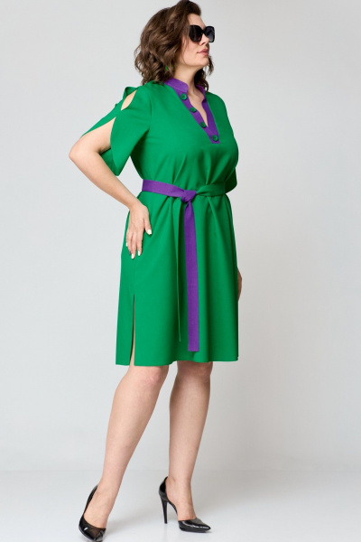 Платье EVA GRANT 7177 зелень - фото 9