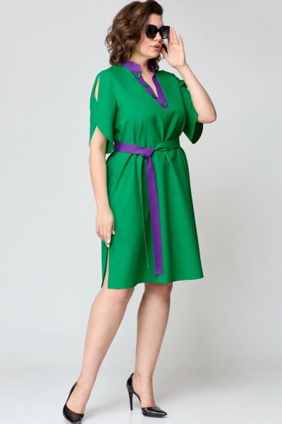 Платье EVA GRANT 7177 зелень - фото 8
