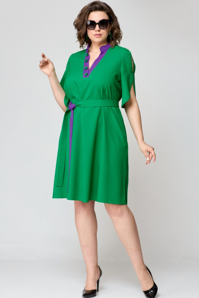 Платье EVA GRANT 7177 зелень - фото 7