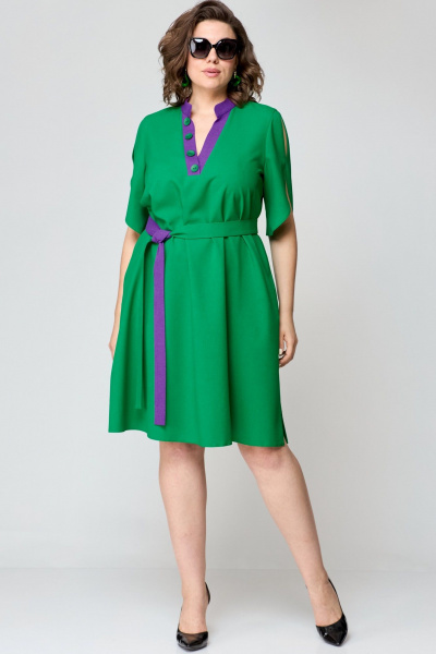 Платье EVA GRANT 7177 зелень - фото 5