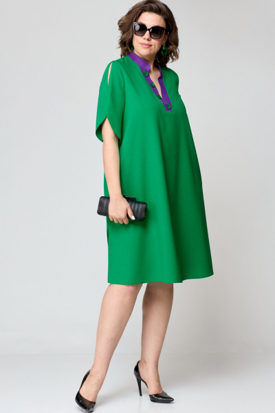 Платье EVA GRANT 7177 зелень - фото 4