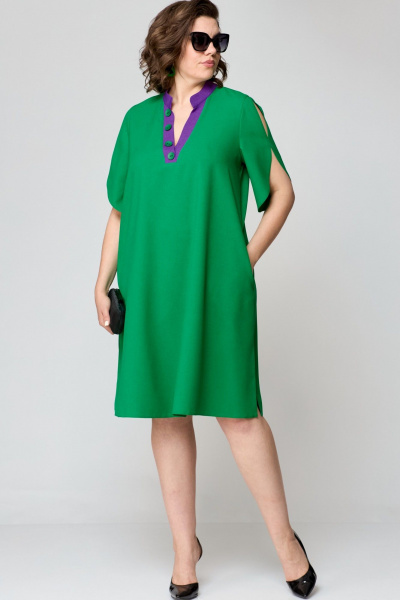 Платье EVA GRANT 7177 зелень - фото 3