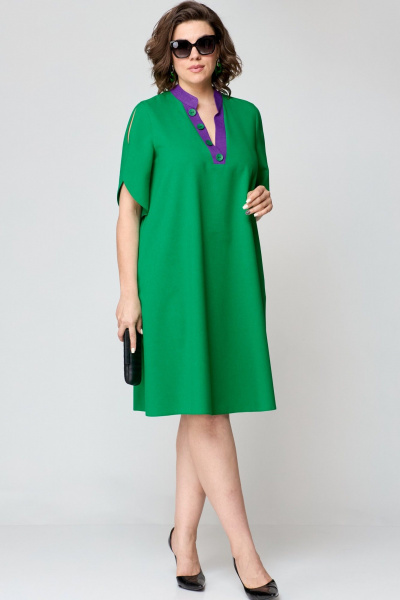 Платье EVA GRANT 7177 зелень - фото 2