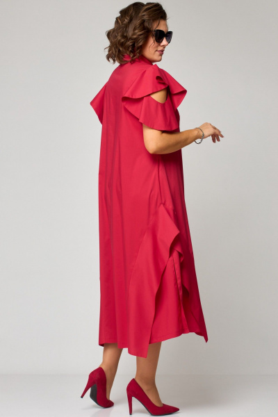Платье EVA GRANT 7297 красный - фото 4