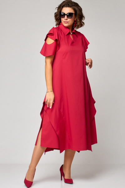 Платье EVA GRANT 7297 красный - фото 3