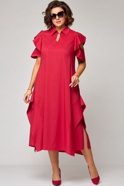 Платье EVA GRANT 7297 красный - фото 1