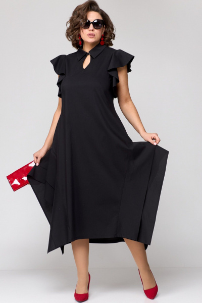 Платье EVA GRANT 7297К черный+крылышко - фото 7
