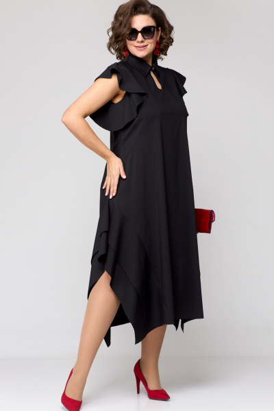 Платье EVA GRANT 7297К черный+крылышко - фото 4