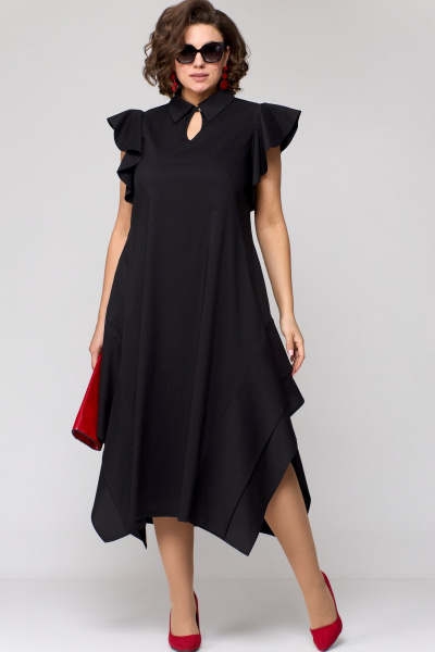 Платье EVA GRANT 7297К черный+крылышко - фото 3