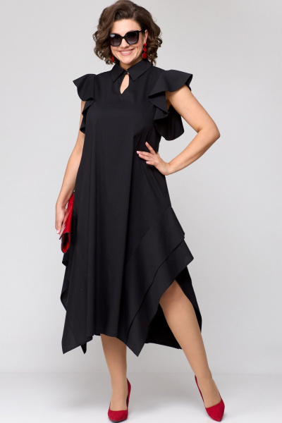 Платье EVA GRANT 7297К черный+крылышко - фото 1
