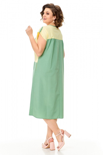 Платье T&N 7514 лимон-мята - фото 5