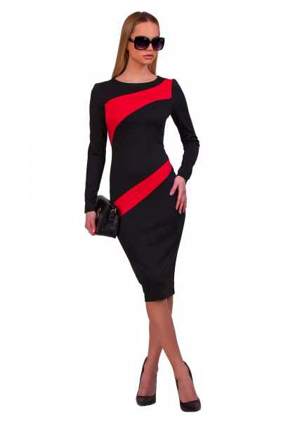 Платье F de F 2425 черный, красный - фото 3