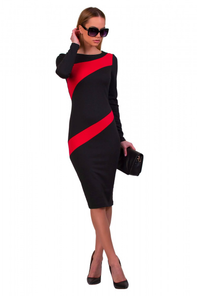 Платье F de F 2425 черный, красный - фото 1